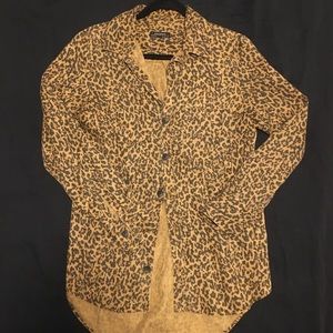 ZARA Chambray Button Front Shirt